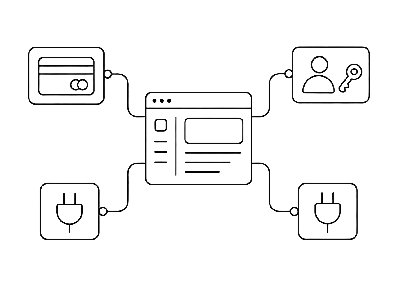 Payments, roles and integrations connected