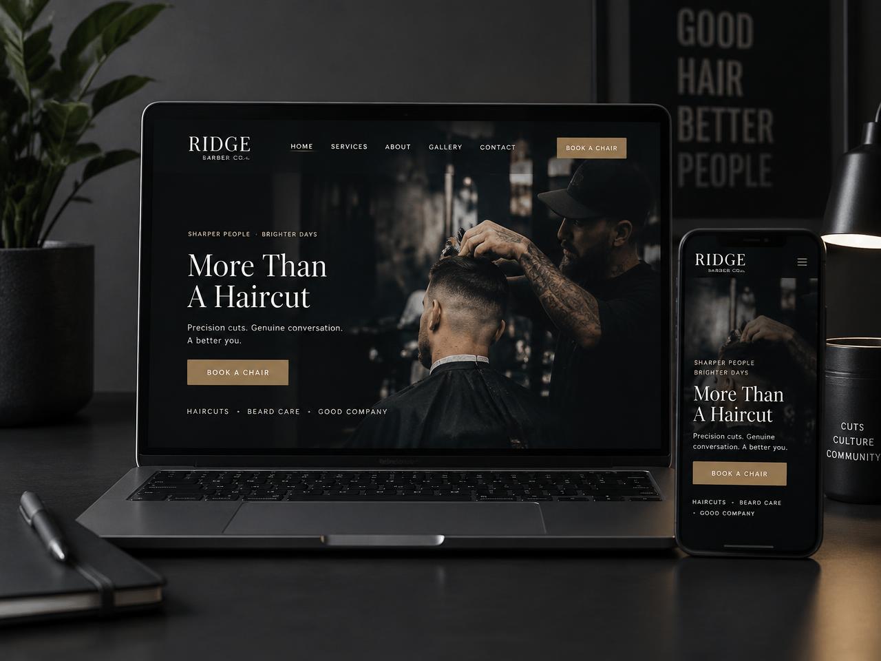 Website for Barbers and salons