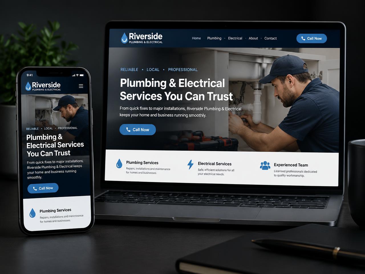Website for Plumbing and electrical